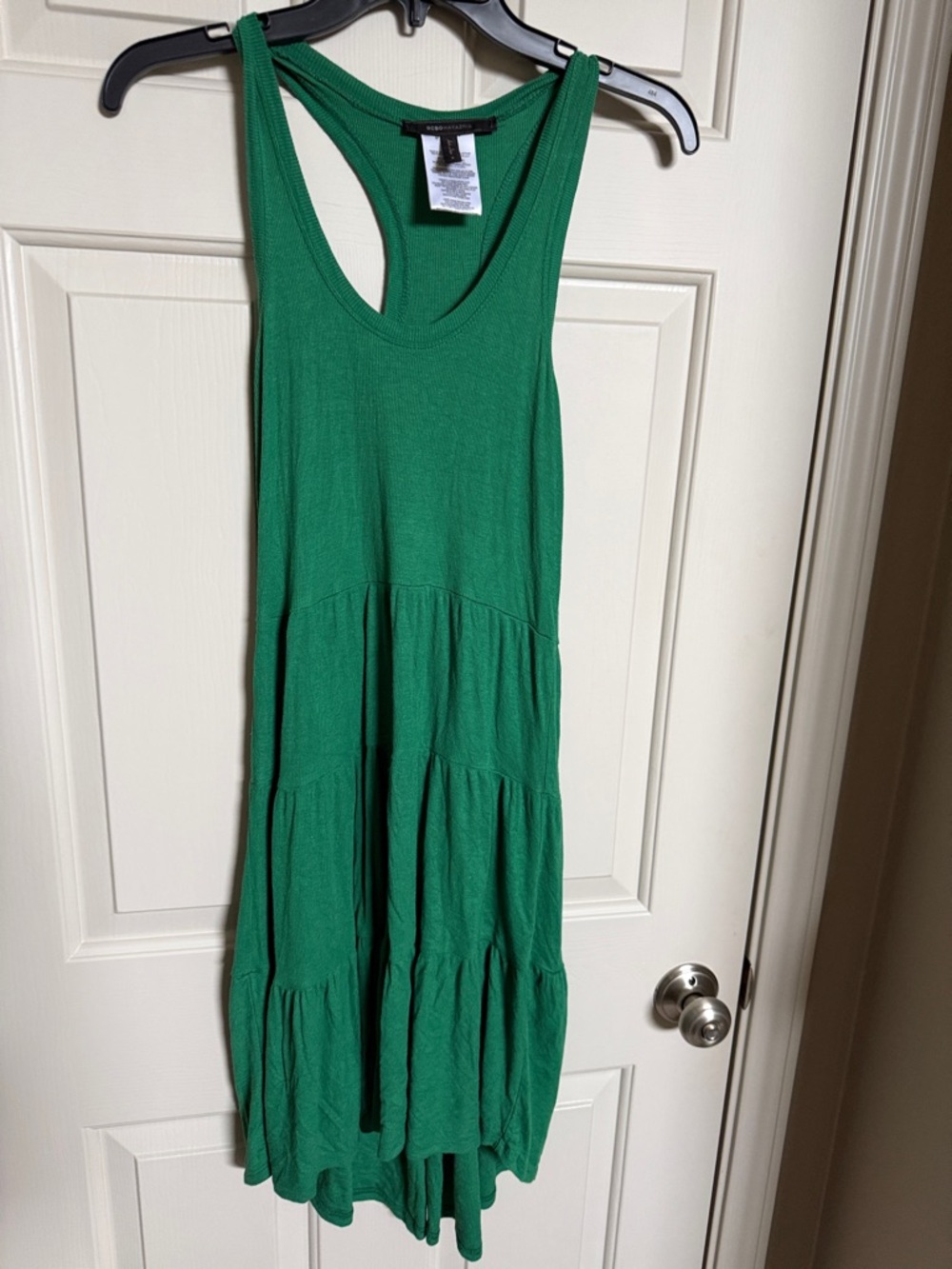 BCBGMaxAzria Bright Green Racerback Tank Dress